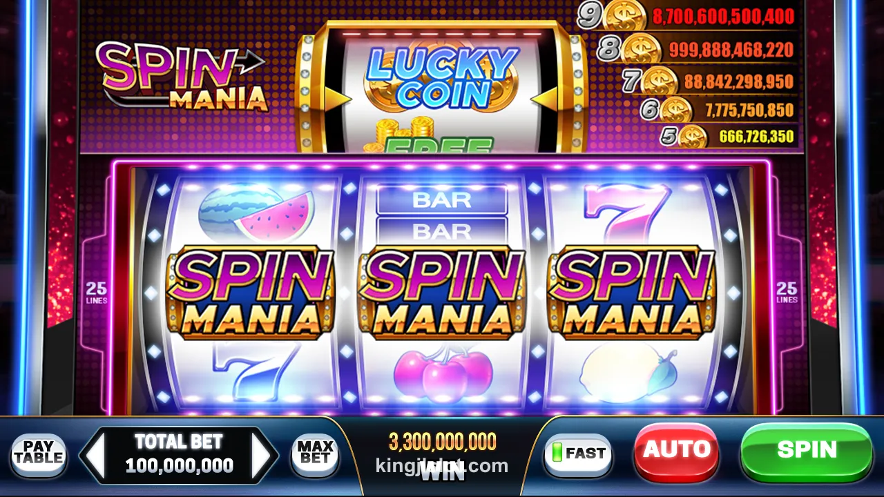 KingJL Slot Game Selection Screen